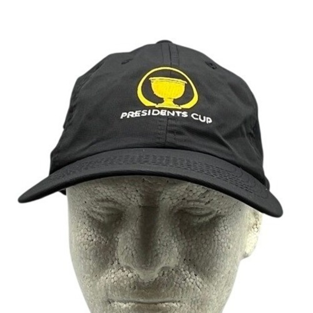 Presidents Cup Golf Hat‎ Womens S Imperial Black Adjustable Strapback Preppy